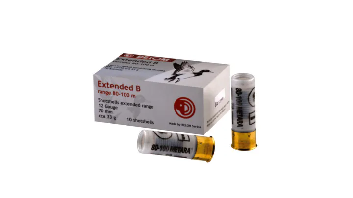 12/70 extended B hunting shotgun cartridge