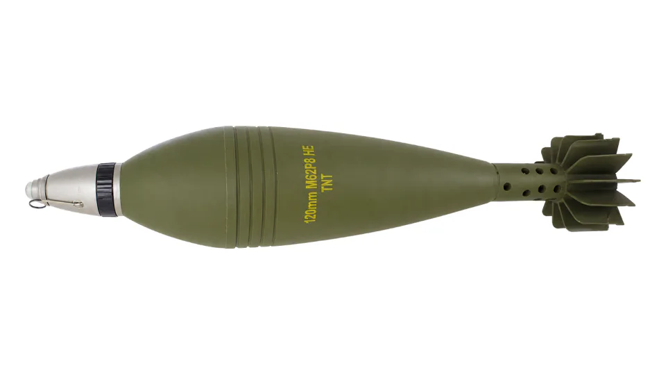 120 mm M62P8 HE mortar bomb