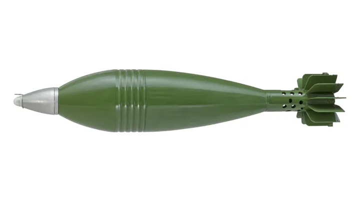 120 mm M64P4 white phosphorus smoke mortar bomb