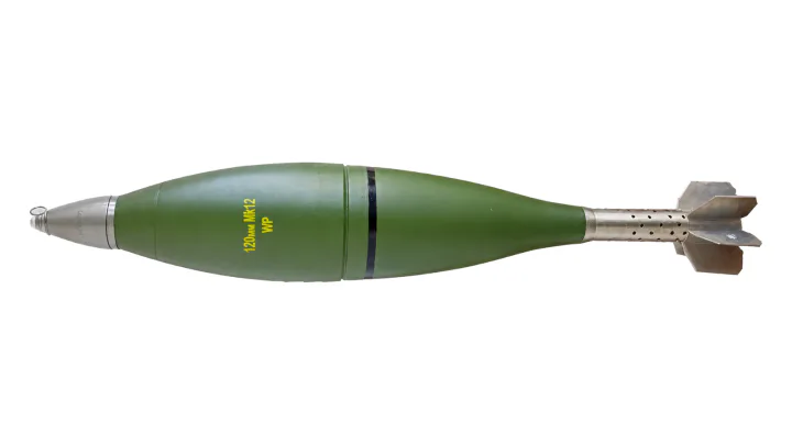 120 mm Mk12 smoke mortar bomb