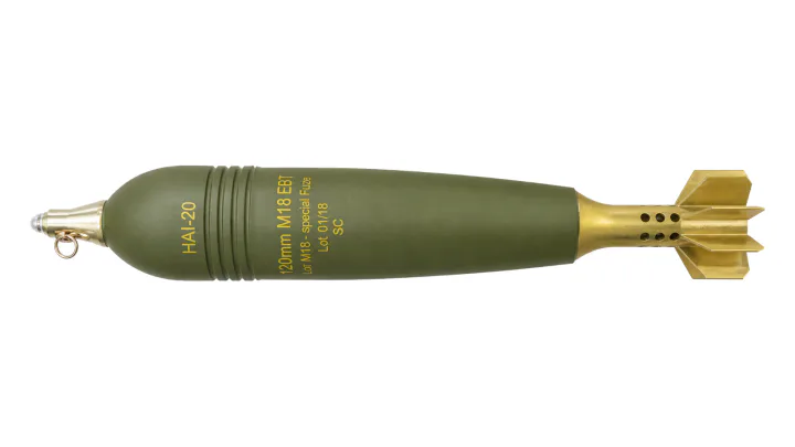 120 mm HAL-20 thermobaric air-drop shell