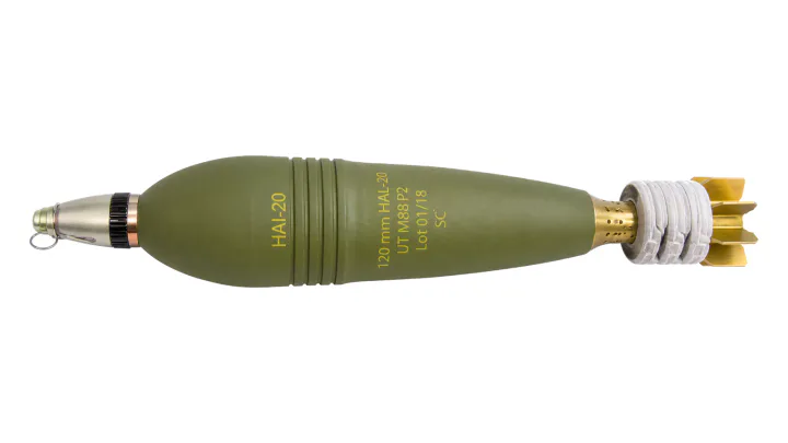 120 mm HAL-20 thermobaric mortar bomb