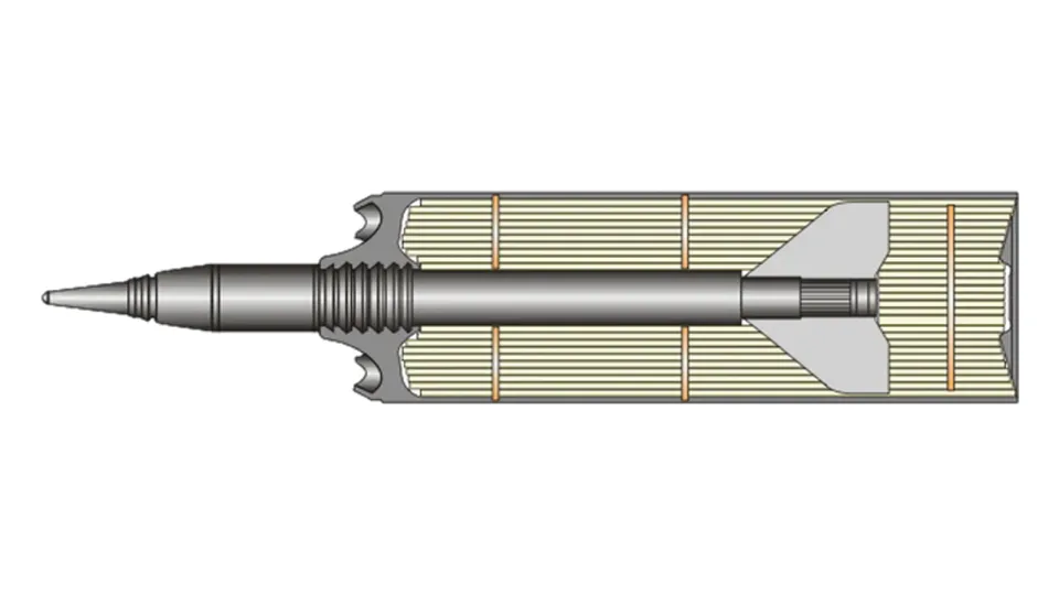 125 mm APFSDS-T round M88, technical section
