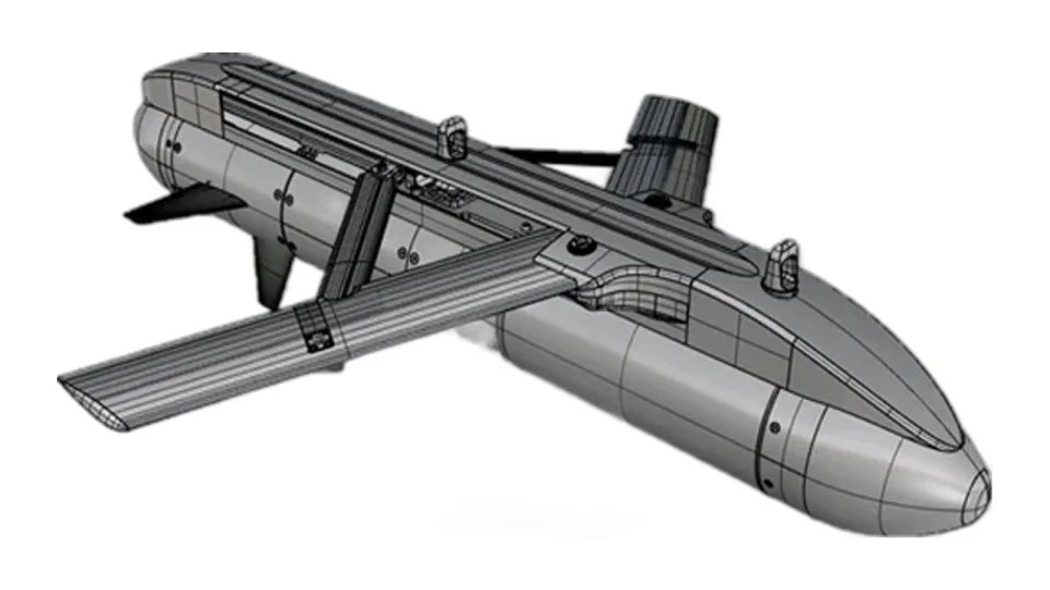 128 mm precision gliding bomb PGB-128, three-quarter render