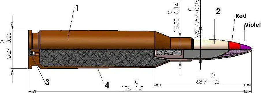 14.5 x 114 mm API-T BZT, sectioned drawing