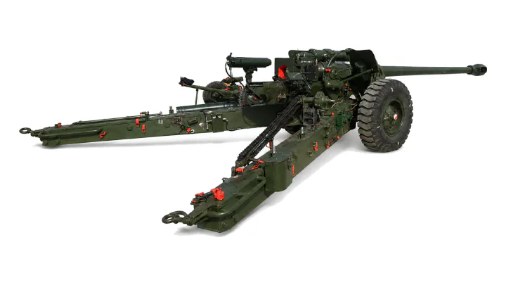 155 mm/45 calibre gun converted from 130 mm M46
