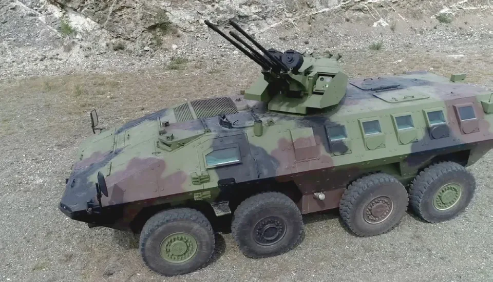 20 mm remote controlled weapon station KERBER, on 6x6 carrier