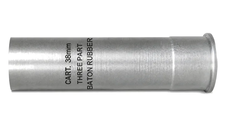 38 mm Cartridge with Three-Part Rubber Baton