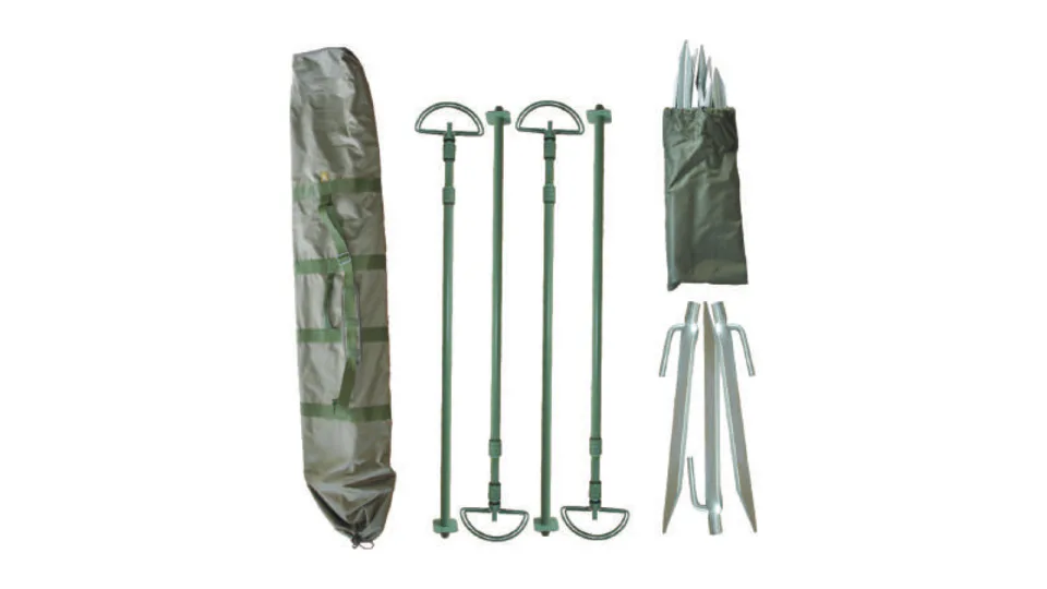 3D camouflage nets, Support and anchoring kit