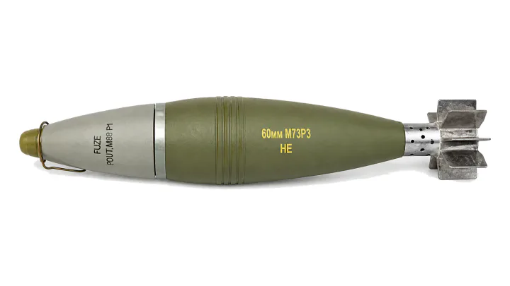 60 mm M73P3 HE mortar bomb