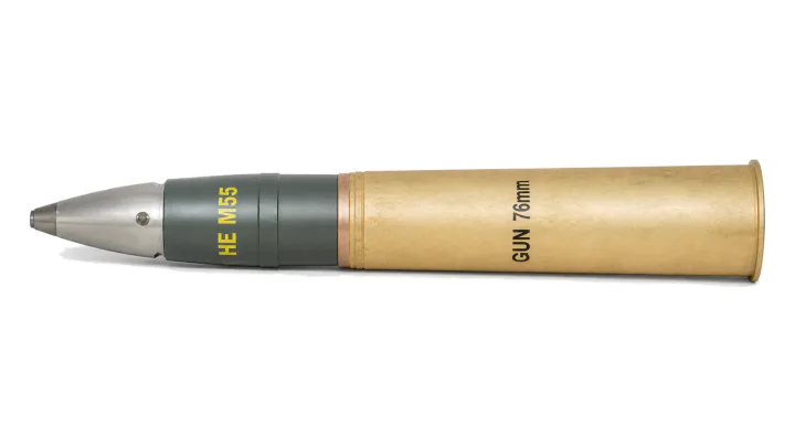 76 mm HE shell M55