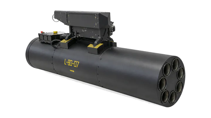 80 mm seven-tube helicopter rocket launcher L-80-07