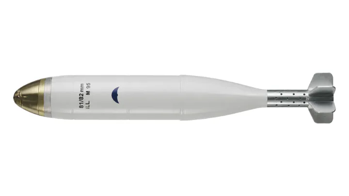 81/82 mm M95 illuminating mortar bomb