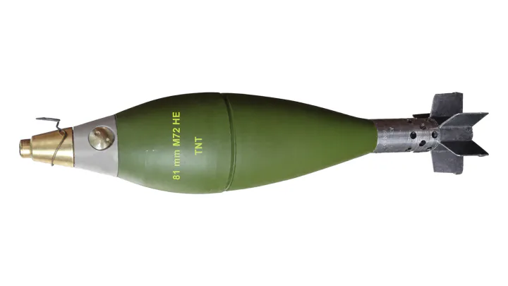 81 mm M72 HE mortar bomb