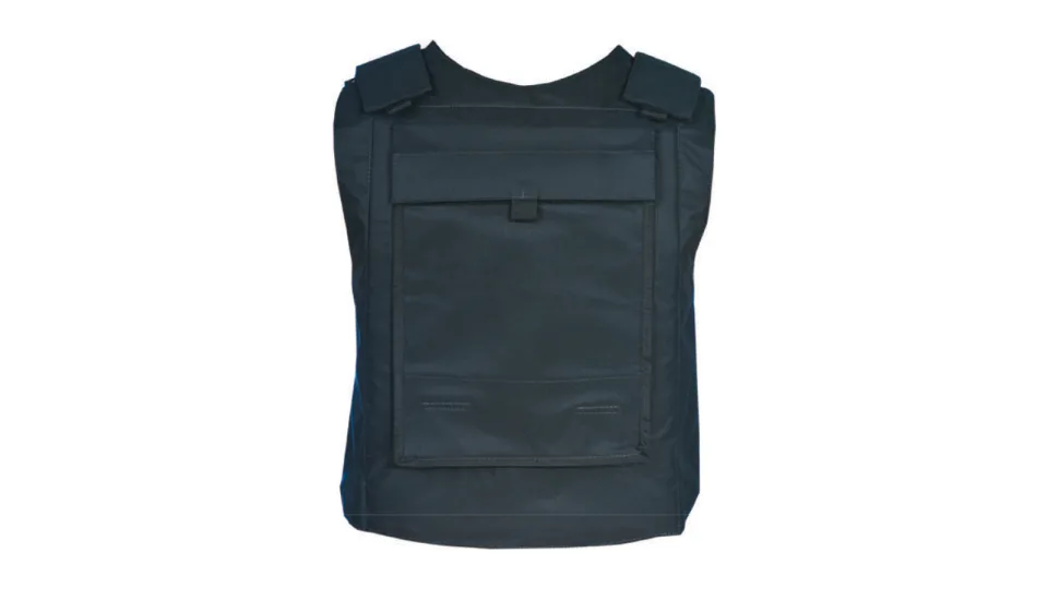 Demining protective vest, Rear view