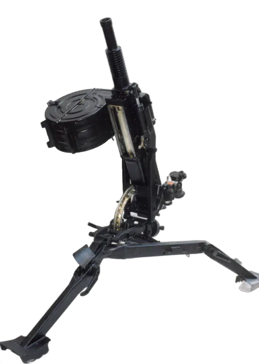 M93 Automatic Grenade Launcher, at maximum elevation