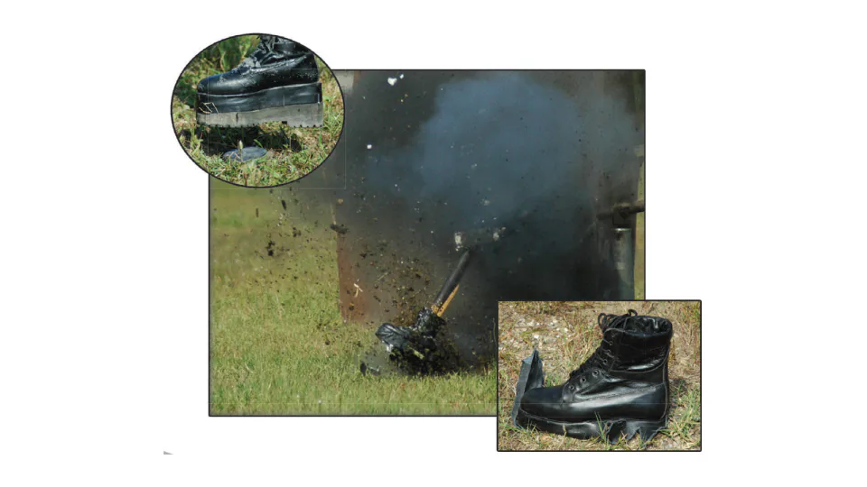 MD-03 demining boots, Blast-test demonstration