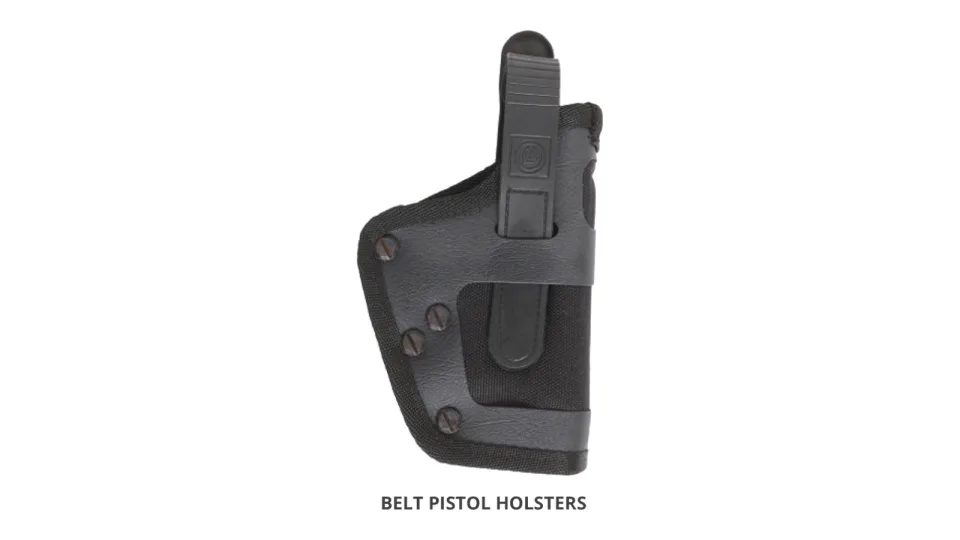 Pistol holsters and belts, Belt pistol holster with carrier