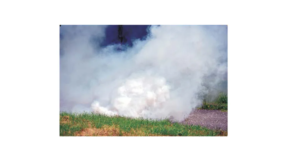 RB-M2 CS smoke hand grenade, CS smoke demonstration