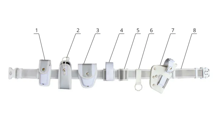 Reflective duty belt with holsters