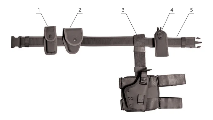 Tactical duty belt with holsters